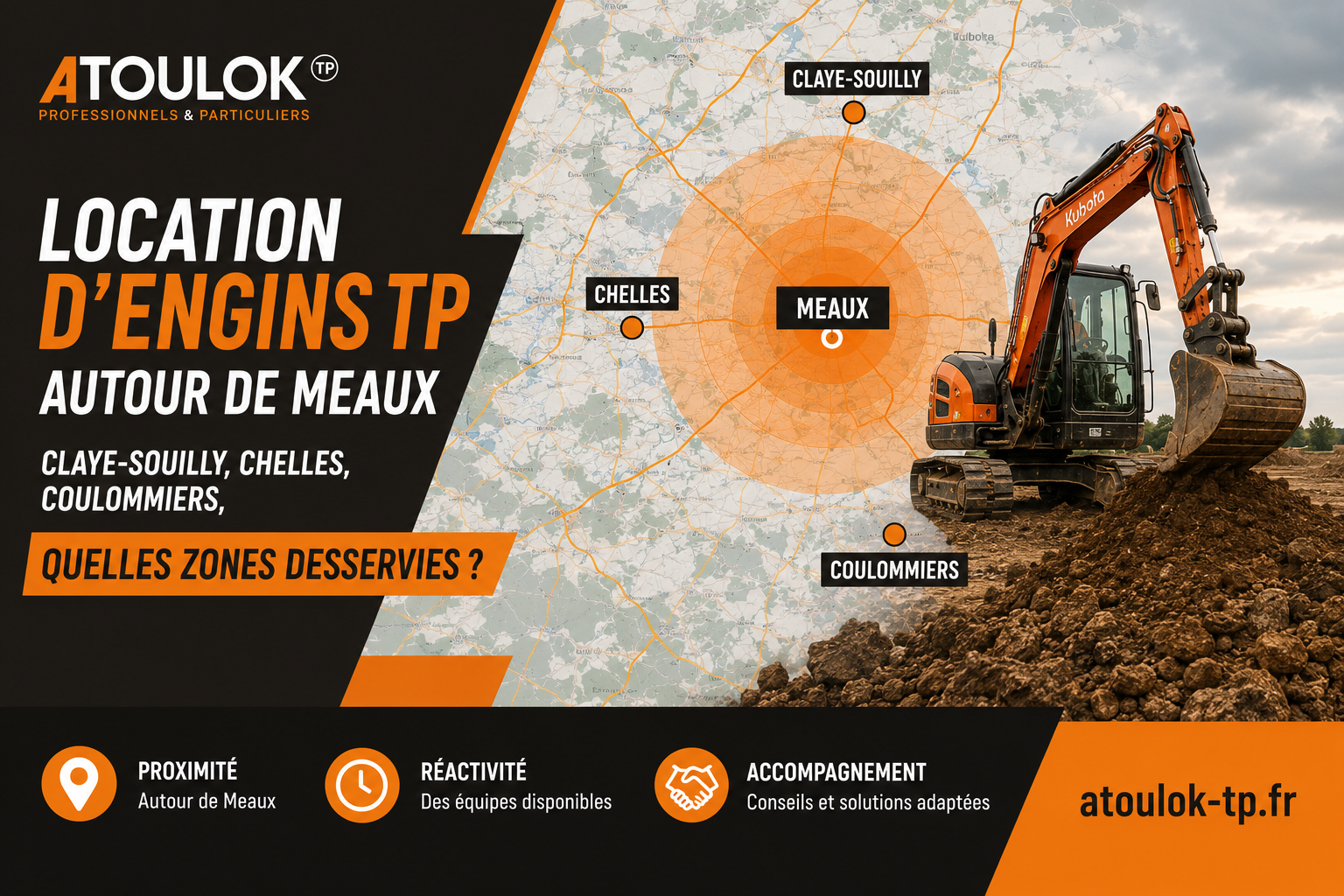 You are currently viewing Location d&rsquo;engins TP autour de Meaux : Claye-Souilly, Chelles, Coulommiers, quelles zones desservies ?