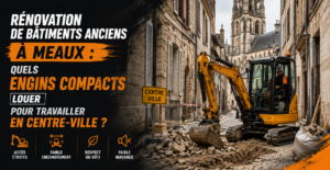 Lire la suite à propos de l’article Rénovation de bâtiments anciens à Meaux : quels engins compacts louer pour travailler en centre-ville ?