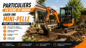 Lire la suite à propos de l’article Particuliers en Seine-et-Marne : louer une mini-pelle pour vos travaux de jardin et de terrassement